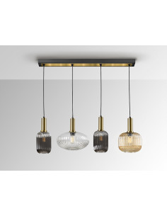 Lámpara Norma Lineal 4 Luces 2