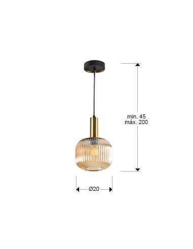 Lámpara Norma 1Luz Ambar