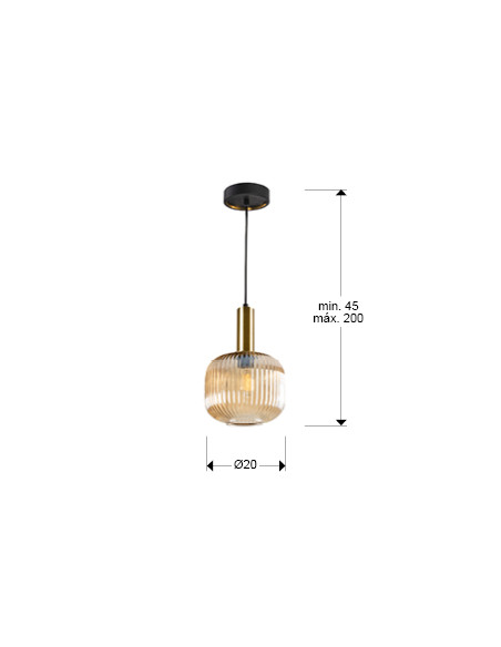 Lámpara Norma 1Luz Ambar