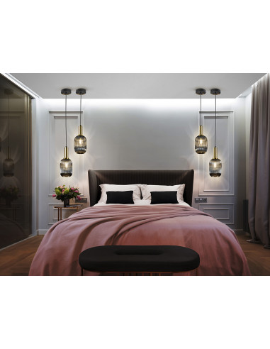 Lámpara Norma 1Luz Gris Smoke