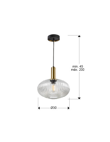 Lámpara Norma 1 Luz Transparente