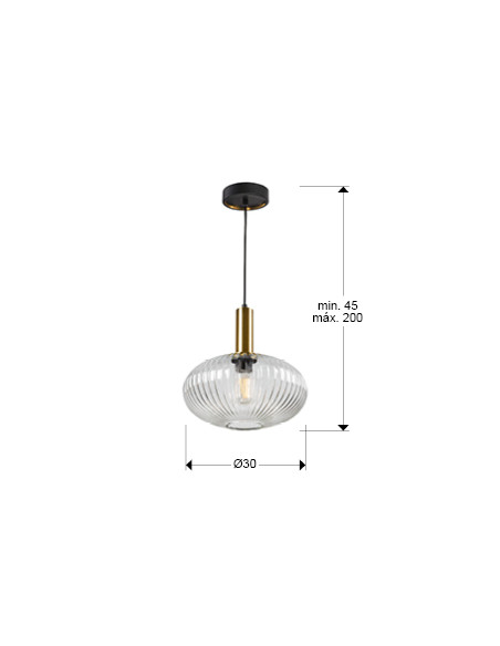 Lámpara Norma 1 Luz Transparente