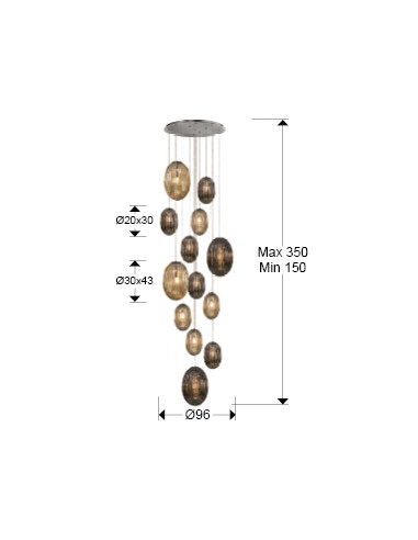 Lámpara Ovila 13 Luces