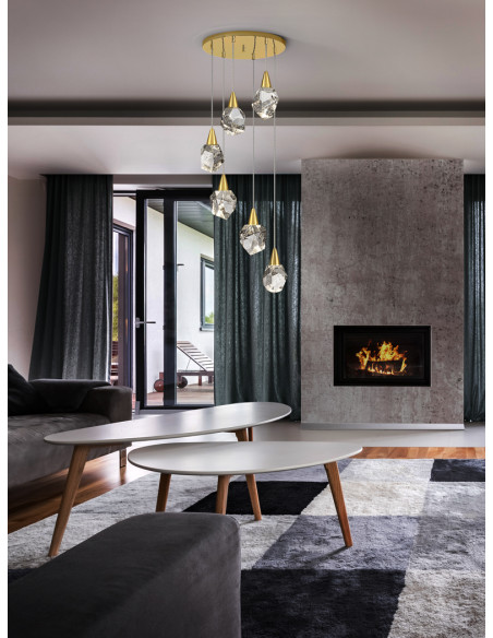 Lampara Aquaria Oro 6 luces