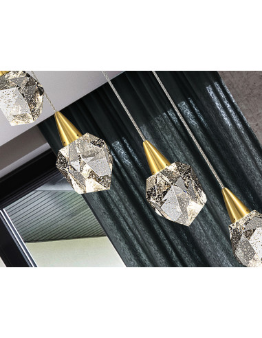 Lampara Aquaria Oro 6 luces