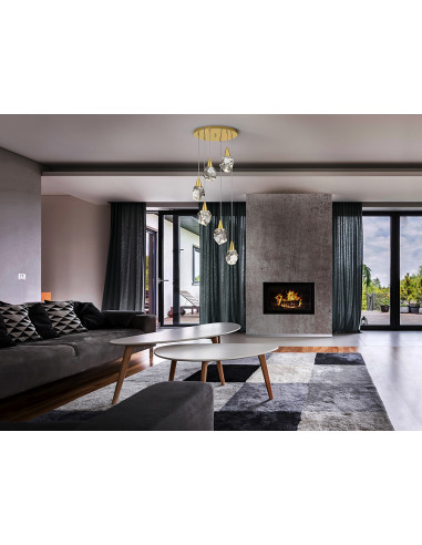 Lampara Aquaria Oro 6 luces