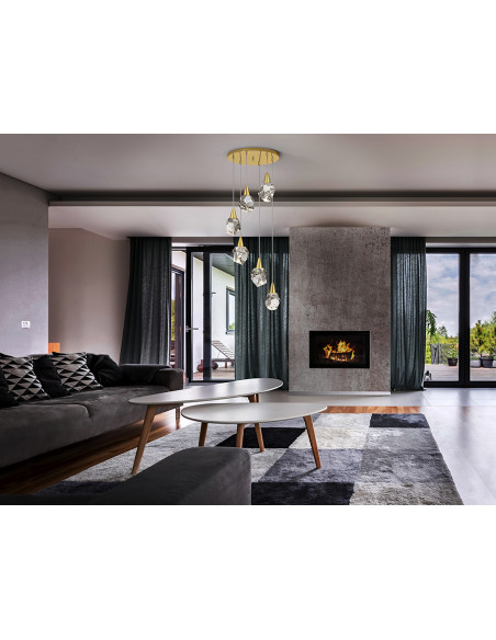 Lampara Aquaria Oro 6 luces