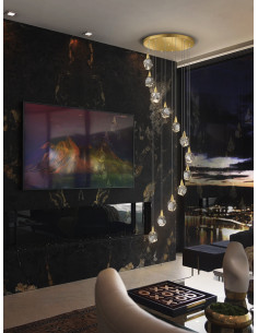 Lámpara Aquaria Oro 12 luces 2