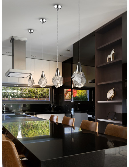 Lámpara Aquaria Cromo 1 luz