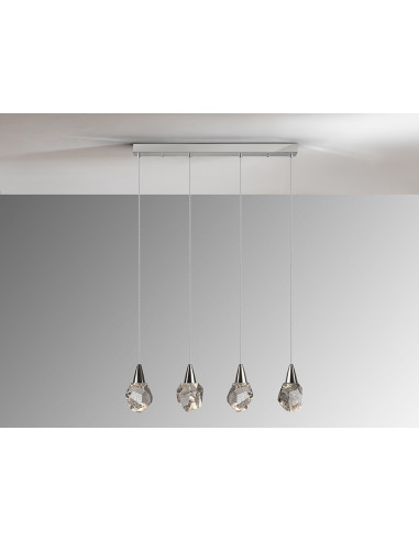 Lámpara Aquaria Cromo 4 luces