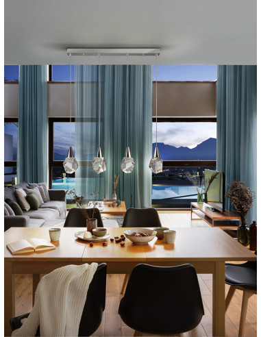 Lámpara Aquaria Cromo 4 luces