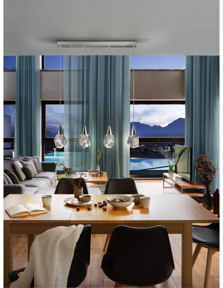 Lámpara Aquaria Cromo 4 luces