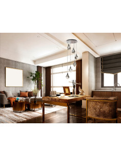 Lámpara Aquaria Cromo 6 luces 2