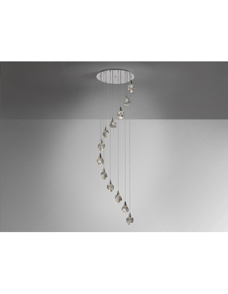 Lámpara Aquaria Cromo 12 luces