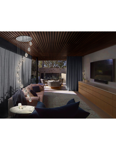 Lámpara Aquaria Cromo 12 luces