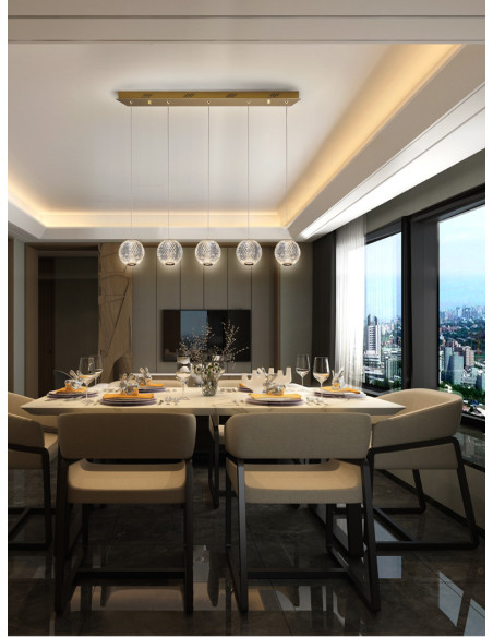 Lámpara lineal Austral 5 luces