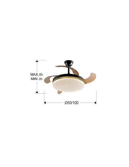 Ventilador Vento negro-oro