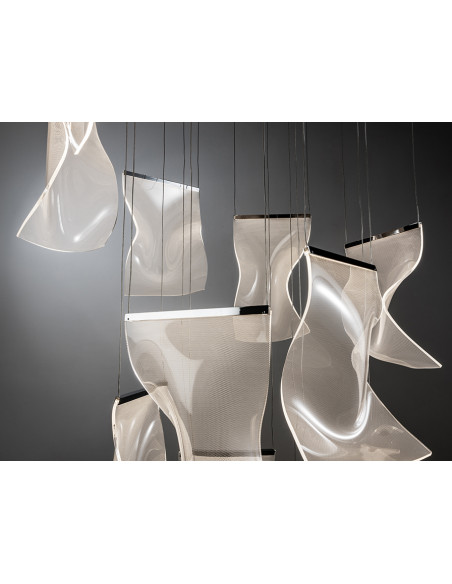 LÁMPARA VELOS II 14 LUCES CROMO