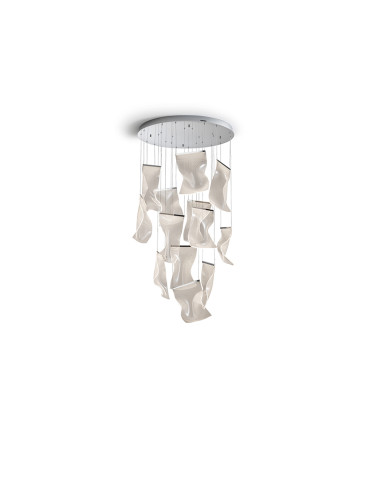 LÁMPARA VELOS II 14 LUCES CROMO