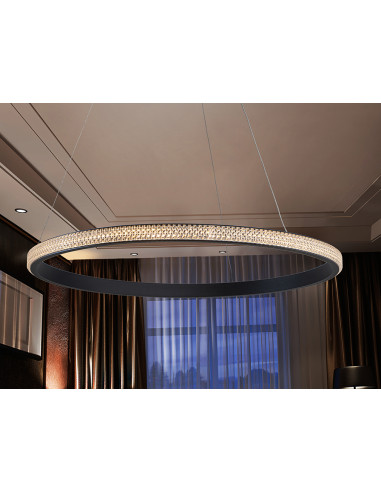 LÁMPARA RING 1 ARO NEGRO