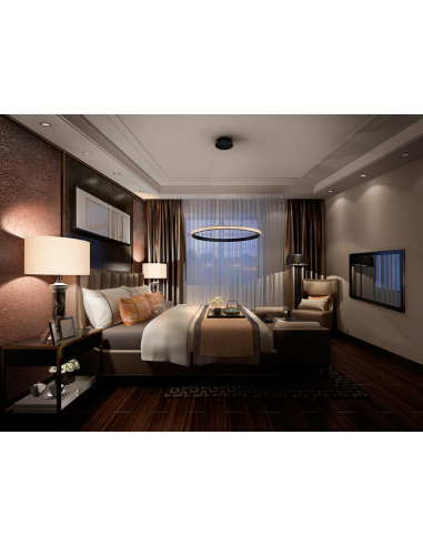 LÁMPARA RING 1 ARO NEGRO