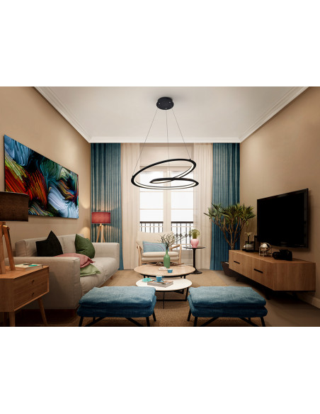 LÁMPARA LOOPING 60 NEGRO