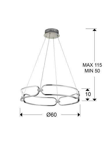 LÁMPARA COLLETE 60 CROMO