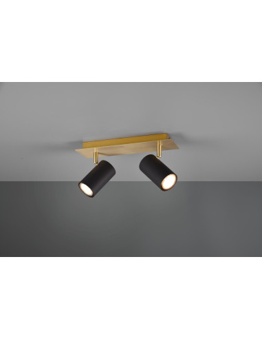 BASE 2 FOCOS MARLEY NEGRO - ORO