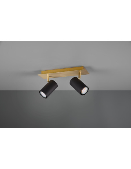 BASE 2 FOCOS MARLEY NEGRO - ORO