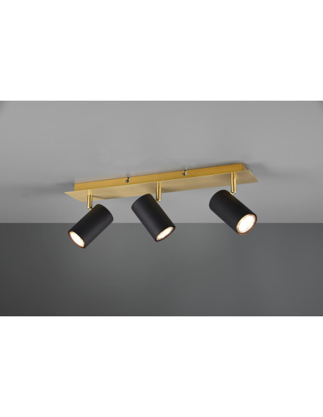 BASE 3 FOCOS MARLEY NEGRO - ORO