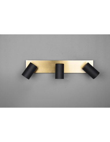 BASE 3 FOCOS MARLEY NEGRO - ORO