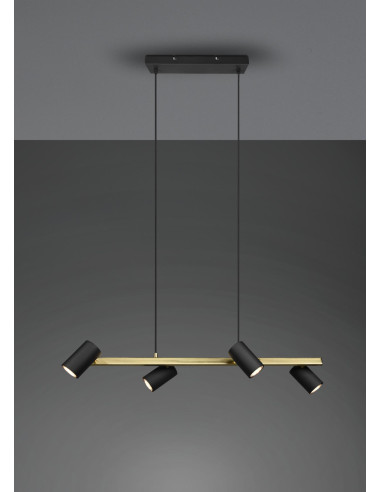 LÁMPARA MARLEY NEGRO - ORO