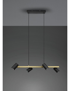 LÁMPARA MARLEY NEGRO - ORO 2