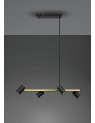 LÁMPARA MARLEY NEGRO - ORO