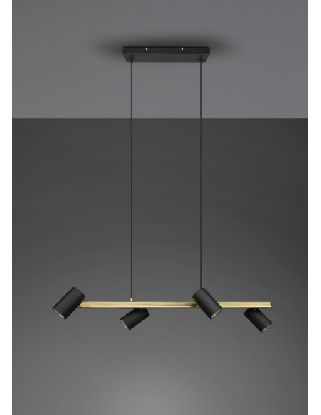 LÁMPARA MARLEY NEGRO - ORO