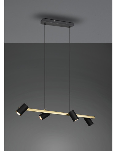 LÁMPARA MARLEY NEGRO - ORO