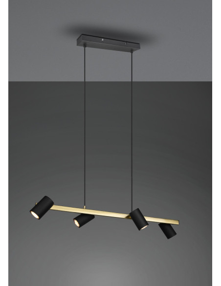 LÁMPARA MARLEY NEGRO - ORO