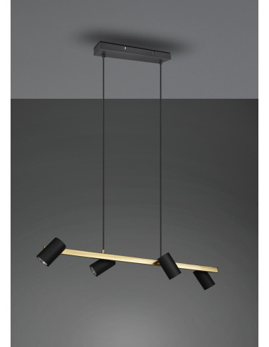 LÁMPARA MARLEY NEGRO - ORO