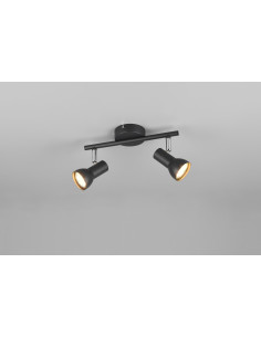REGLETA 2 FOCOS CANTAR NEGRO