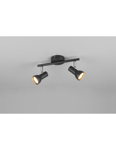 REGLETA 2 FOCOS CANTAR NEGRO