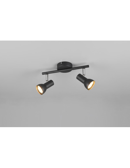 REGLETA 2 FOCOS CANTAR NEGRO