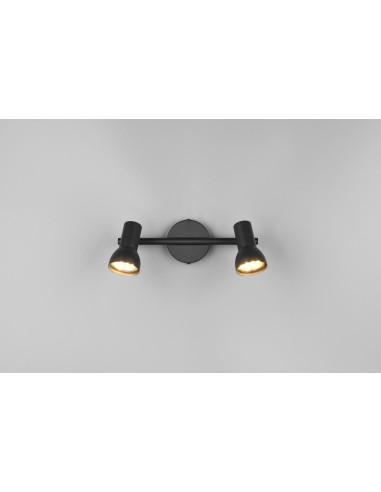 REGLETA 2 FOCOS CANTAR NEGRO