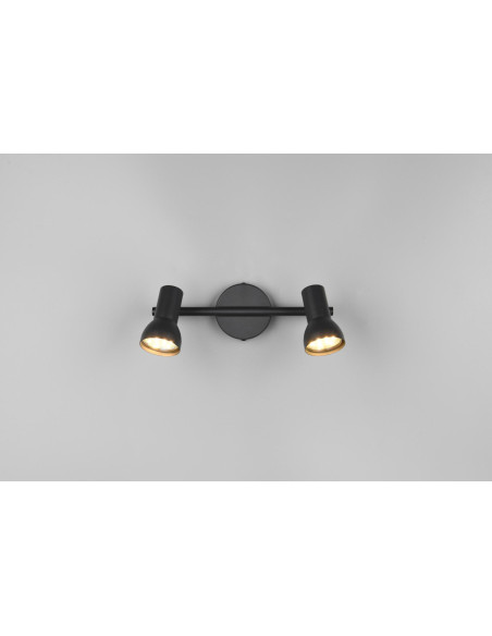 REGLETA 2 FOCOS CANTAR NEGRO