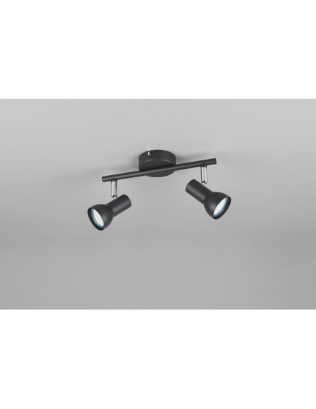 REGLETA 2 FOCOS CANTAR NEGRO