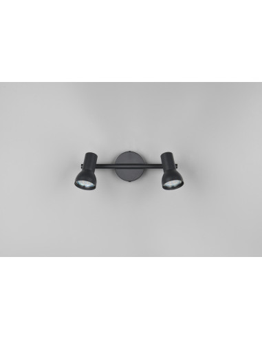REGLETA 2 FOCOS CANTAR NEGRO