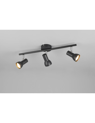 REGLETA 3 FOCOS CANTAR NEGRO