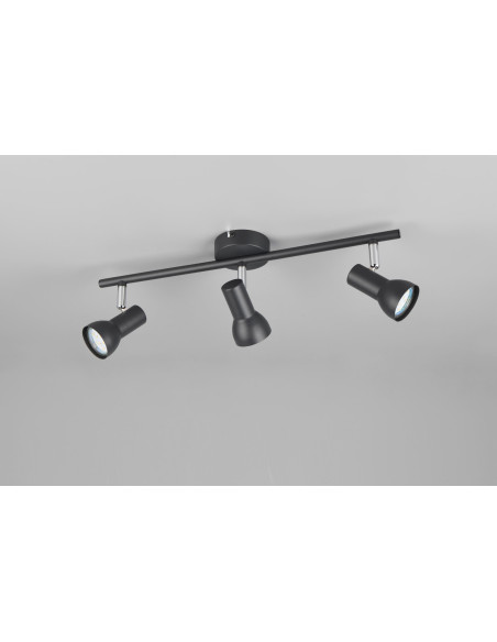 REGLETA 3 FOCOS CANTAR NEGRO