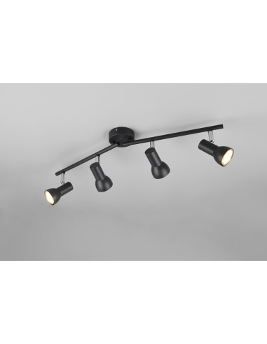 REGLETA 4 FOCOS CANTAR NEGRO