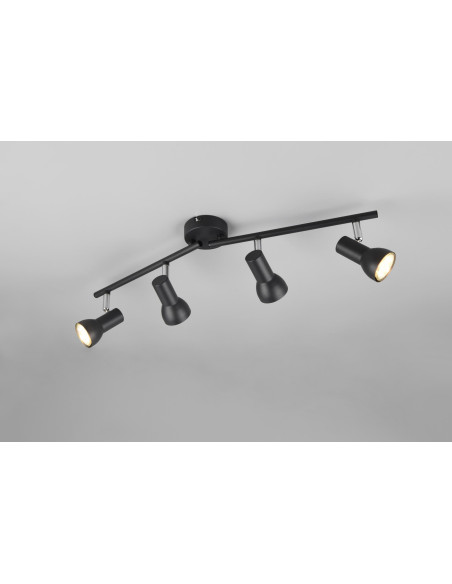 REGLETA 4 FOCOS CANTAR NEGRO