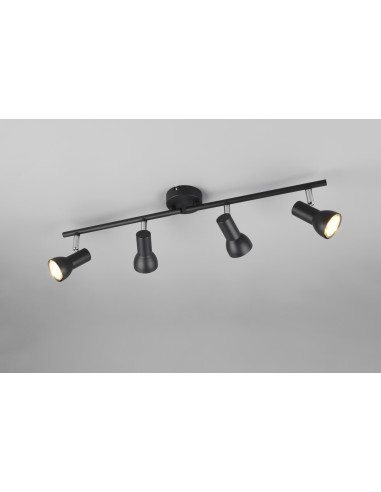 REGLETA 4 FOCOS CANTAR NEGRO